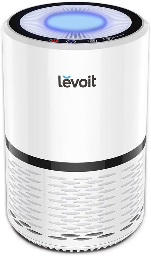 Air Purifier for Home, AHAM VERIFIDE, High-Efficiency Filter for Smoke, Dust, Pollen, and Odors in Bedroom, Office, or Nursery, Optional Night Light, Quiet Operation, LV-H132, White