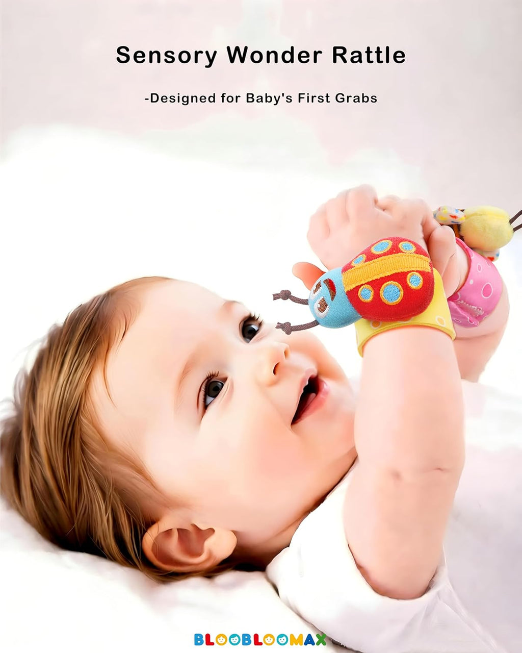 Baby Wrist Rattle Socks Toy 0-36 Months Shower Gift Newborn Essentials | Infant Wristband Hand & Ankle Rattles | Sensory Toys for 0-3 Years Newborn Boys & Girls as Shower Present Basket Stuffer