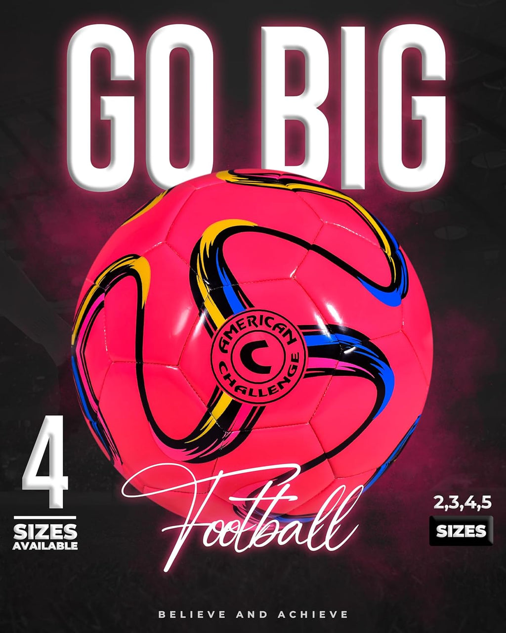 Brasilia Soccer Ball – Professional Training Soccer Ball for Grass Fields – Durable TPU Machine Stitched Soccer Balls – Sizes 2, 3, 4 & 5 – Outdoor Practice & Match Play