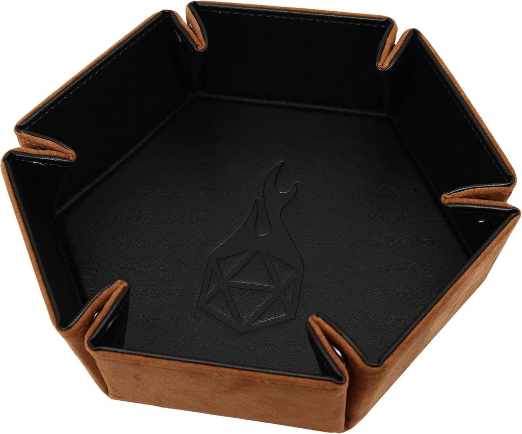 Dice Tray Portable Folding Dice Rolling Tray for Use as DND Dice Tray D&D Dice Tray or Dice Game 6.5 Inch Quiets Rolling Metal Dice - Stronger Snaps Hold Tighter than Other Dice Trays