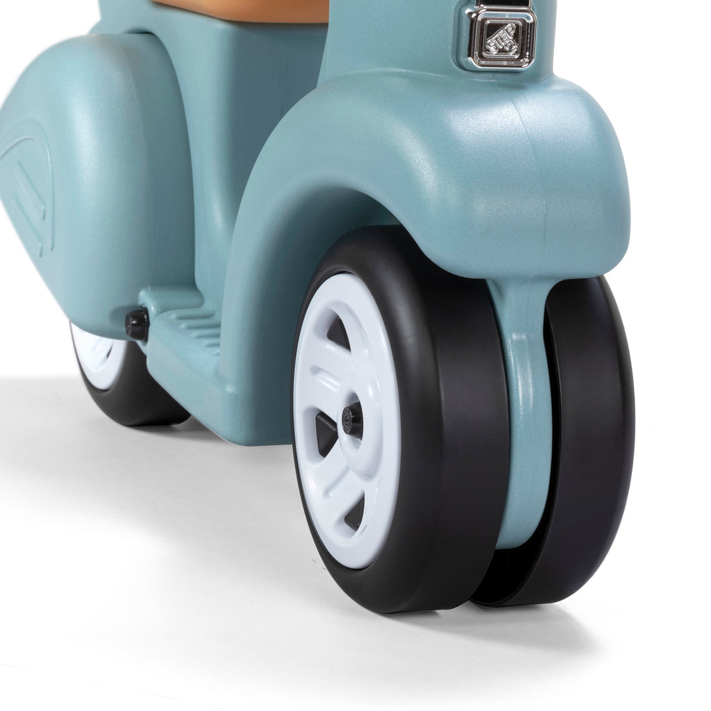 Ride along Aqua Scooter Plastic Toddler Foot-To-Floor Riding Toy for Ages 18M-4Y
